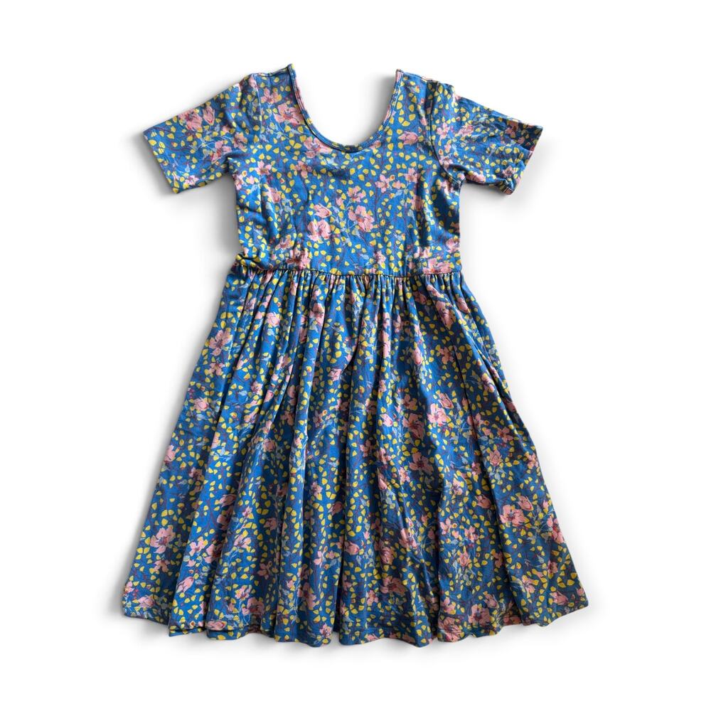 Alice + Ames blue floral ballet dress